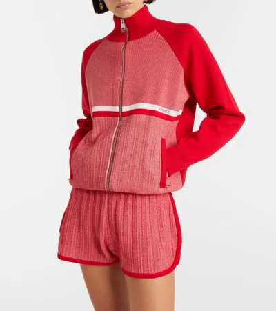 Versace Cotton-blend Jacquard Jacket In Multi