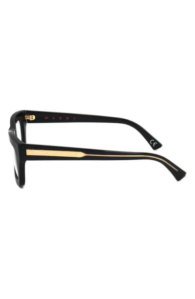 Marni 52mm Rectangular Reading Glasses In Black