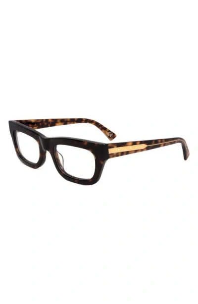 Marni 52mm Rectangular Reading Glasses In Brown