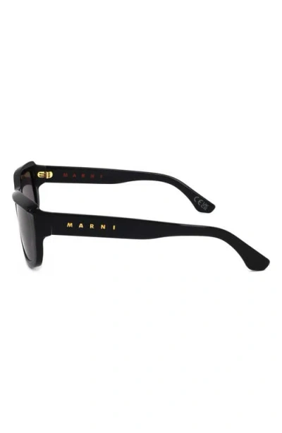 Marni Rectangular Sunglasses In Black