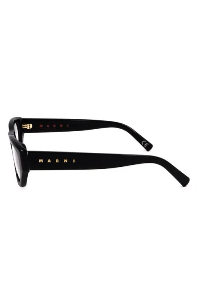 Marni 53mm Rectangular Reading Glasses In Black