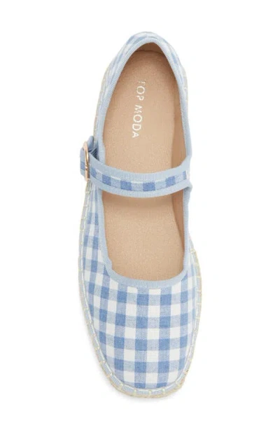 Top Moda Fallon Gingham Mary Jane Flat