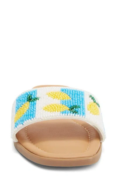 Top Moda Rae Beaded Slide Sandal In Multi