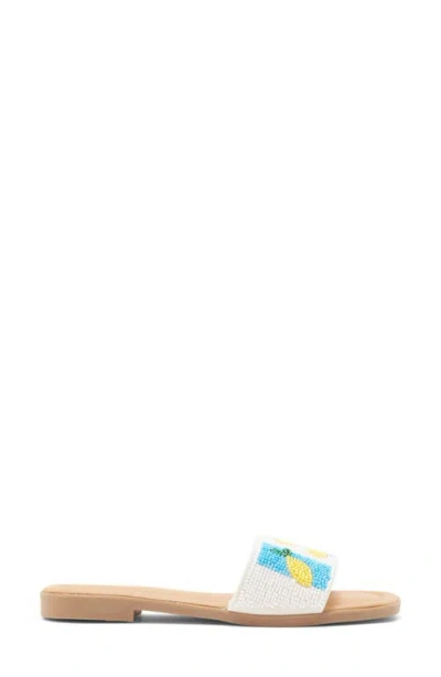 Top Moda Rae Beaded Slide Sandal In Multi