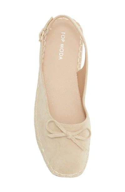 Top Moda Fallon Slingback Flat In Brown