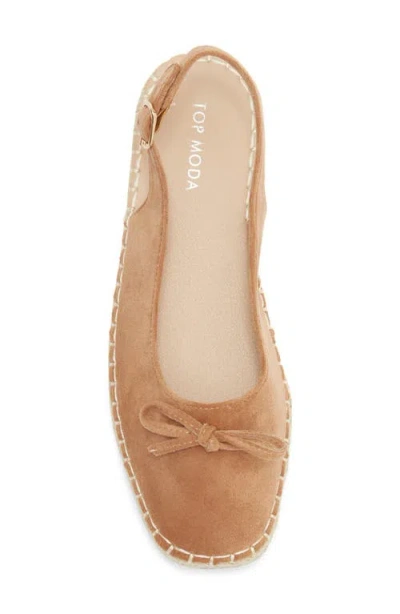 Top Moda Fallon Slingback Flat In Brown
