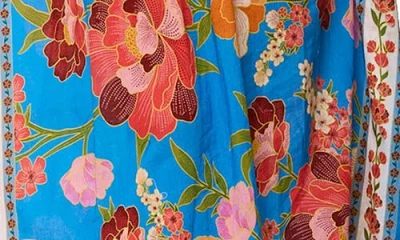 Ranee's Ranees Comfy Print Caftan In Blue