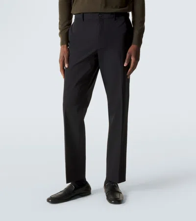 Prada Technical Straight Pants In Black