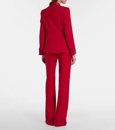 Max Mara Ecrine Cady Flared Pants In Red