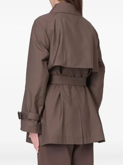 Max Mara The Cube Coats Brown In Brown