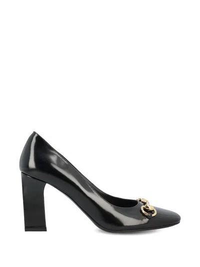 Gucci Signora Pumps Block Heel Gold Tone Hardware In Multi