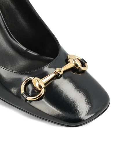 Gucci Signora Pumps Block Heel Gold Tone Hardware In Multi