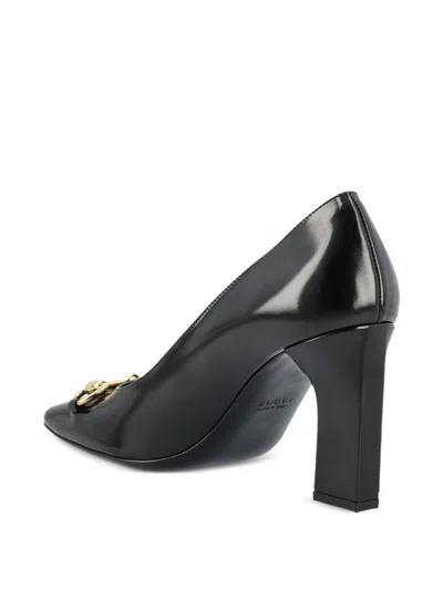 Gucci Signora Pumps Block Heel Gold Tone Hardware In Multi