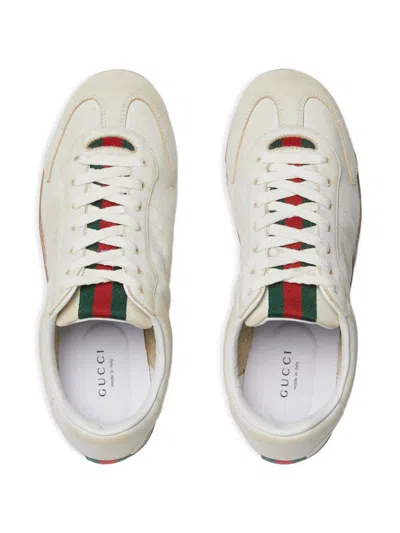 Gucci Elan Washed Leather Low-top Sneakers In Multi