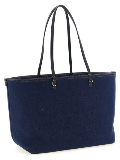 Fendi Blue Roll Medium Reversible Tote