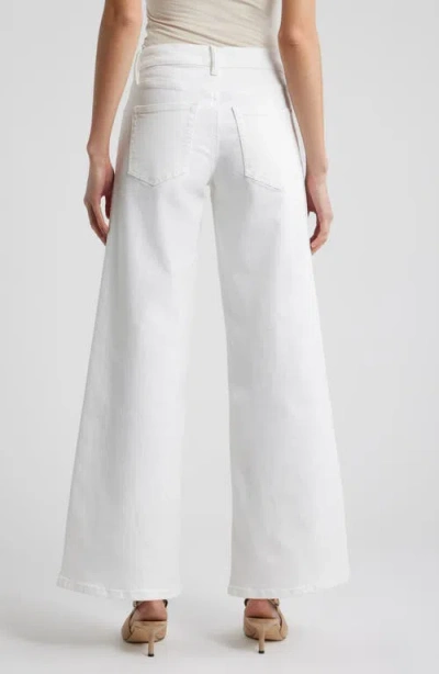 Frame Le Pixie Slim Fit Palazzo Pants In White