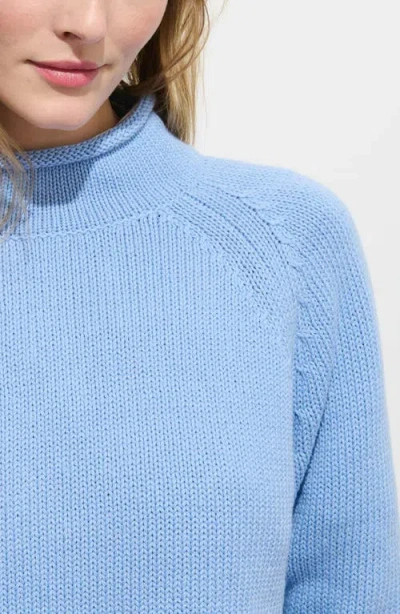 Alex Mill Eastport Roll Trim Long Sleeve Sweater In Blue