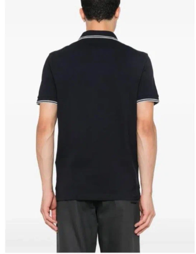 Stone Island Mens Black Brand-patch Regular-fit Stretch-cotton Polo Shirt Xl In Black