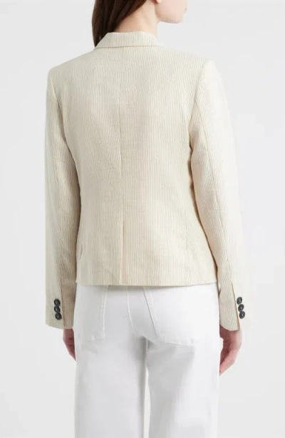 Frame The Striped Smart Blazer In Multi