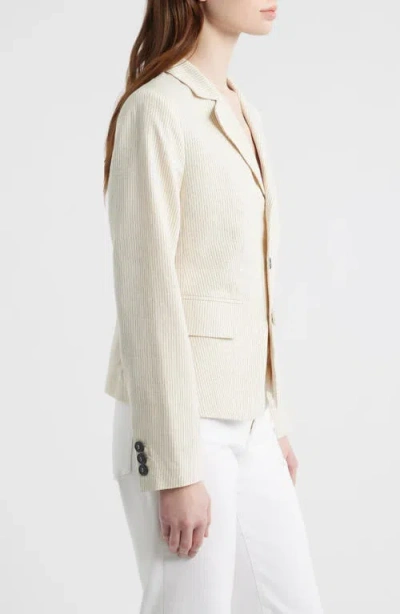 Frame The Striped Smart Blazer In Multi