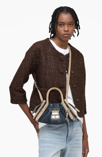 Marc Jacobs The Small Cristina Denim Suede Satchel In Blue