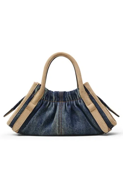 Marc Jacobs The Small Cristina Denim Suede Satchel In Blue