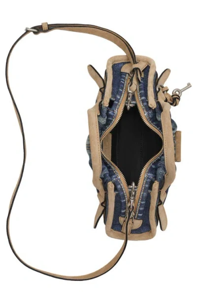 Marc Jacobs The Small Cristina Denim Suede Satchel In Blue