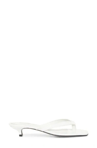 Totême Off-white Croco-embossed Leather Heeled Flip-flop Sandals