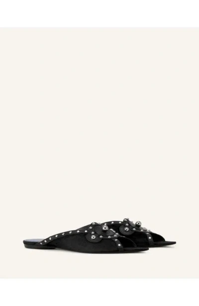 Lanvin Eclipse Arch Flat Mule In Black