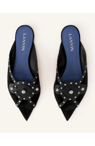 Lanvin Eclipse Arch Flat Mule In Black
