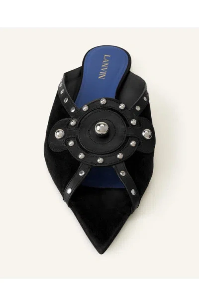 Lanvin Eclipse Arch Flat Mule In Black