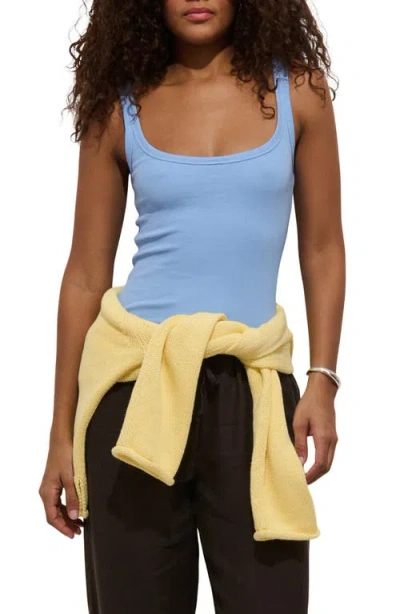 Alex Mill Mckenna Slim Fit Ribbed Tank In Blue