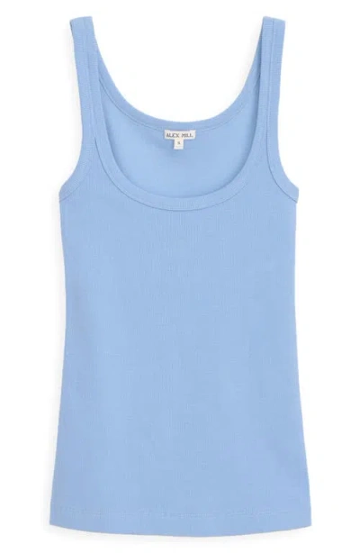 Alex Mill Mckenna Slim Fit Ribbed Tank In Blue
