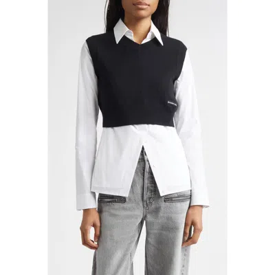 Alexander Wang Knit Vest Shirt In Multi