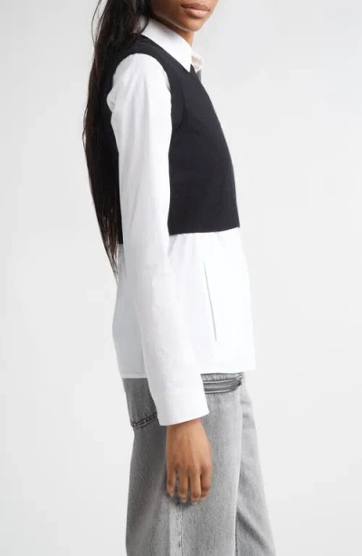Alexander Wang Knit Vest Shirt In Multi