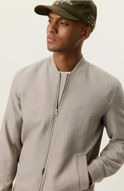 Les Deux Como Solid Bomber Jacket In Gray