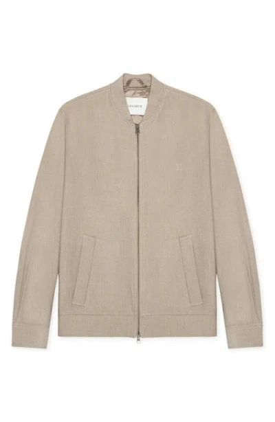 Les Deux Como Solid Bomber Jacket In Gray