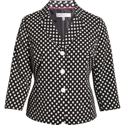 Kasper Dot Three Button Jacket In Black