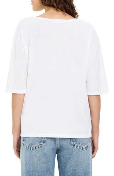 Michael Stars Liam V-neck T-shirt In White