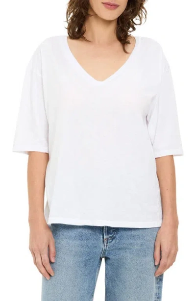 Michael Stars Liam V-neck T-shirt In White