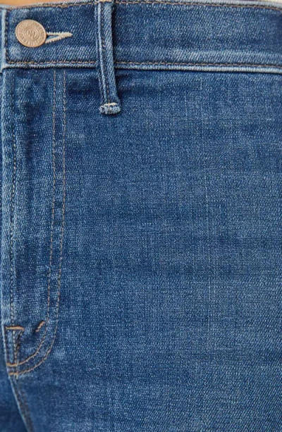 Mother Tomcat Roller Skimp High-waisted Wide-leg Jeans In Perfectly Imperfect In Blue