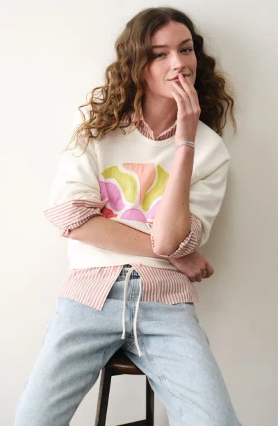 Marine Layer Cloud 9 Terry Sweatshirt In White