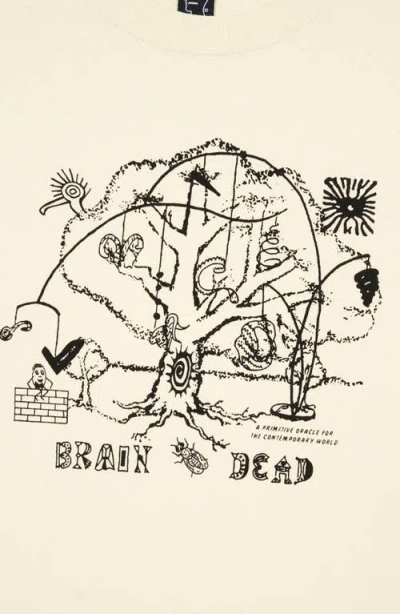 Brain Dead Oracle Cotton Graphic T-shirt In Neutral