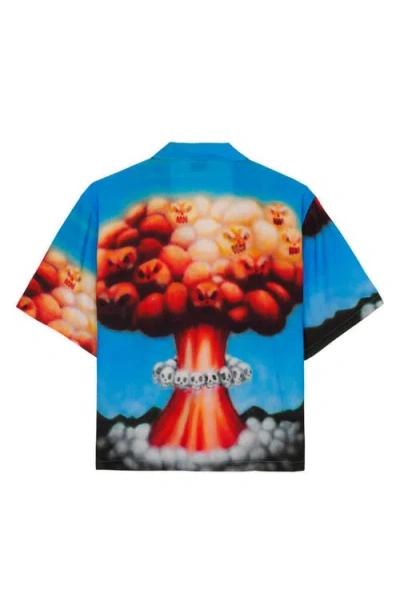 Brain Dead Explosion Graphic Button-up Shirt In Multi