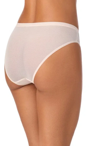 Dkny Table Top Sheer Stripe Bikini In Neutral