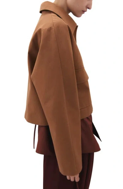 Mango Brava Jacket In Brown