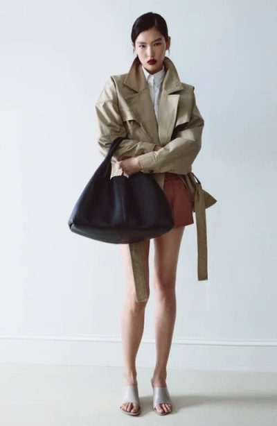 Mango Shoulder Bag In Black