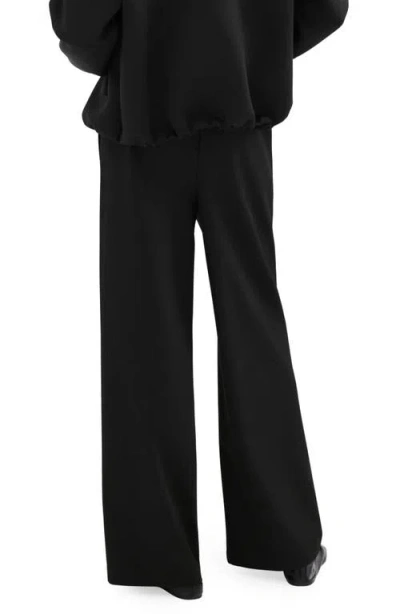 Mango Sophie Stripe Pants In Black