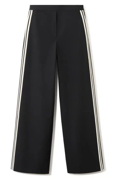 Mango Sophie Stripe Pants In Black