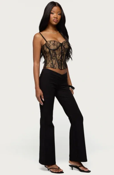 Edikted Alyce Crossover Flared Pants In Multi